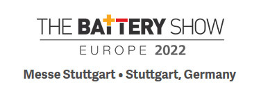 <strong>THE BATTERY SHOW</strong><br>
Stuttgart, Deutschland<br>
Stand 10D110<br>
28 - 30.06.2022<br>